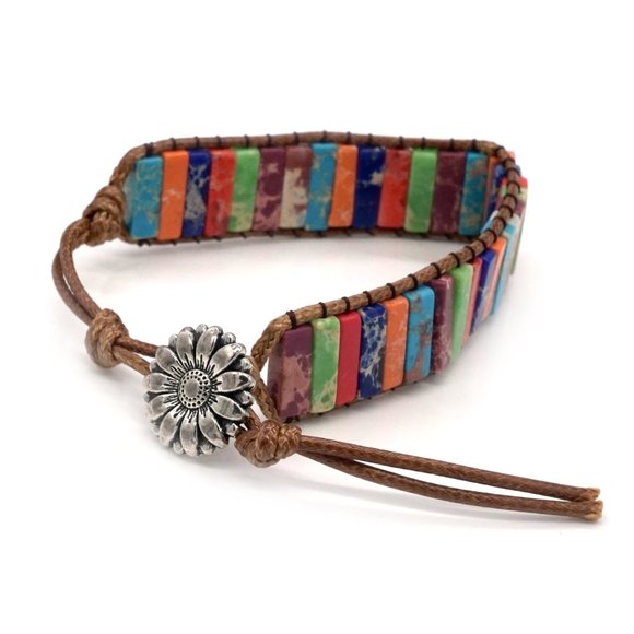 💥 UNIQUE, Emperor stones hand woven bracelet. - Picture 5 of 5